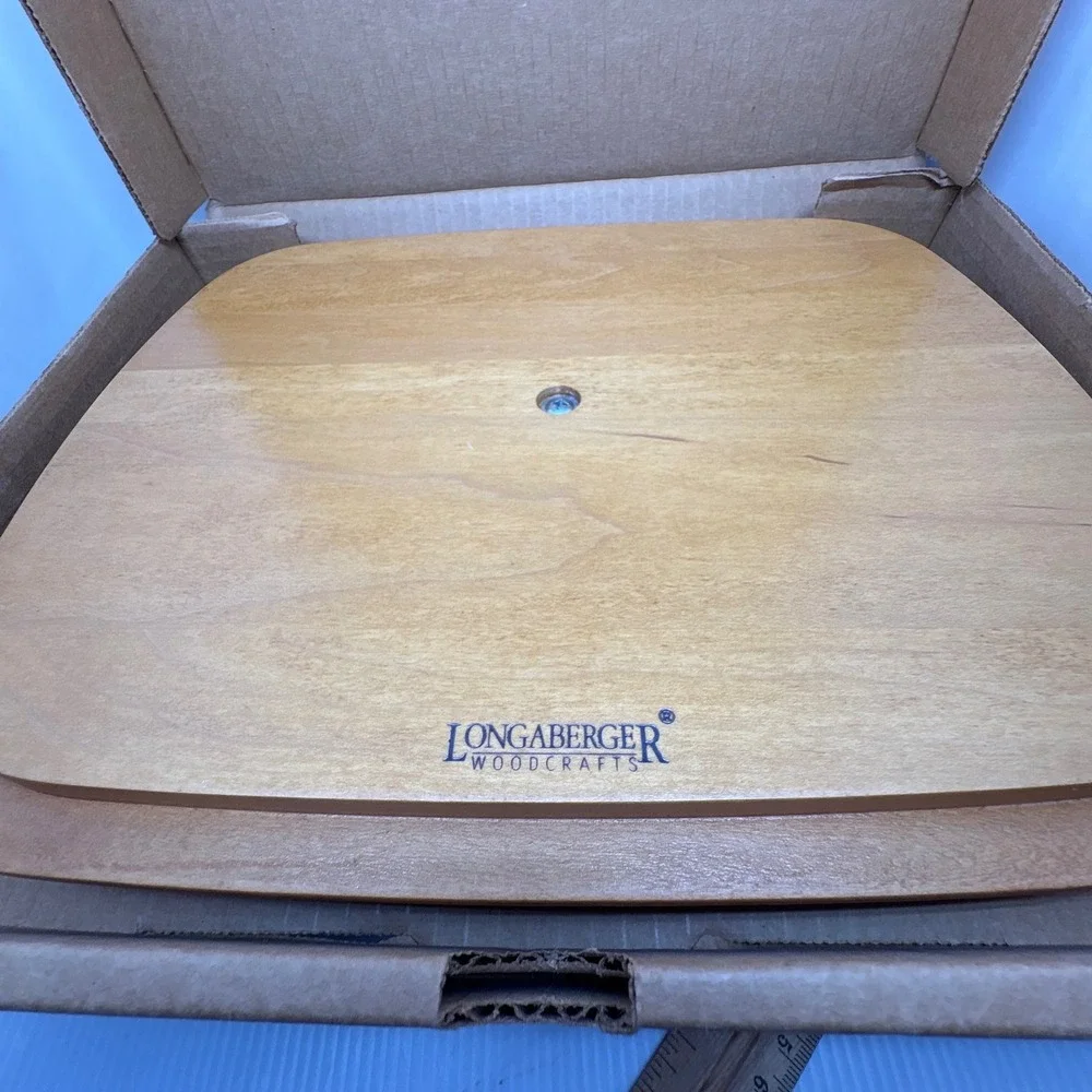 Longaberger WoodCrafts Maple Wood Basket Lid Mothers Day 53031 Natural 10.25x8.5